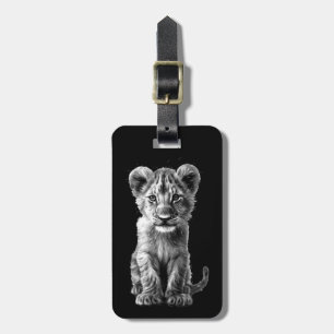 Étiquette À Bagage Oh Bébé Gros Chat Cub Gris