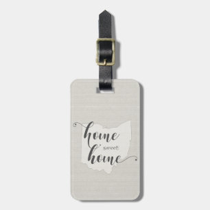 Étiquette À Bagage Ohio - Home Sweet Home burlap look