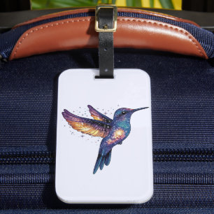 Étiquette À Bagage Oiseau-de-brousse Avec Stone Night Ciel Galaxy Ois