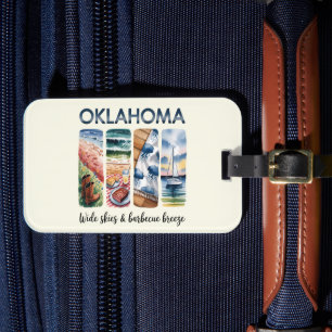 Étiquette À Bagage Oklahoma - Ciel sauvage & Barbeque Breeze