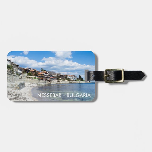 Étiquette À Bagage Old Nessebar. Bulgarie (Devant horizontal)
