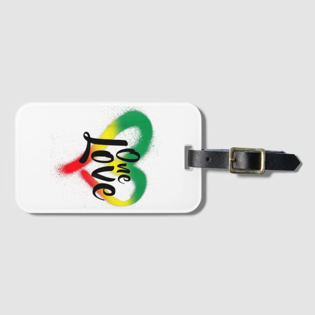 Étiquette À Bagage One Love One Heart Reggae Vibes (Devant Horizontal)
