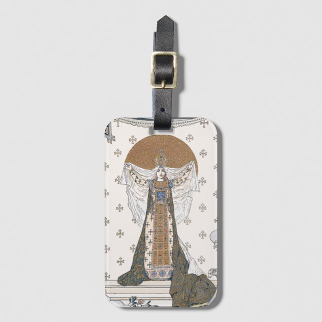 Étiquette À Bagage Opéra français vintage de Nouveau Esclarmonde (Devant Vertical)