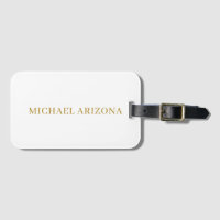 Or & Blanc Minimaliste Simple Moderne