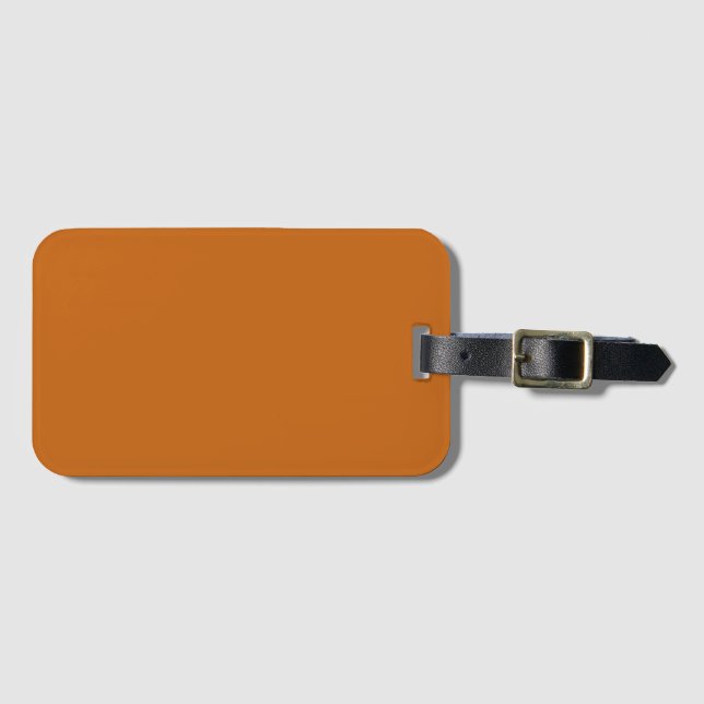 Étiquette À Bagage orange alliée (couleur solide) (Devant Horizontal)