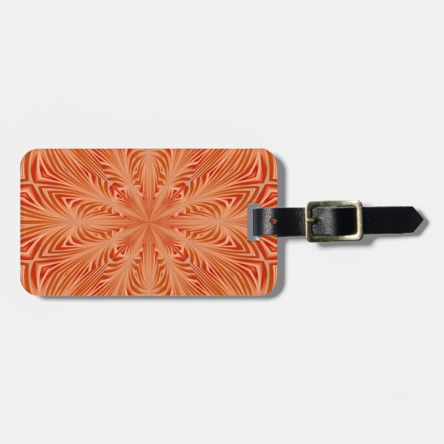 Étiquette À Bagage Orange Burst (Devant horizontal)