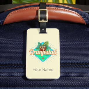 Étiquette À Bagage Oranjestad Aruba Retro Souvenir des Caraïbes Vinta