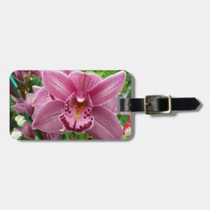 Étiquette À Bagage Orchidée violette Élégante Florale