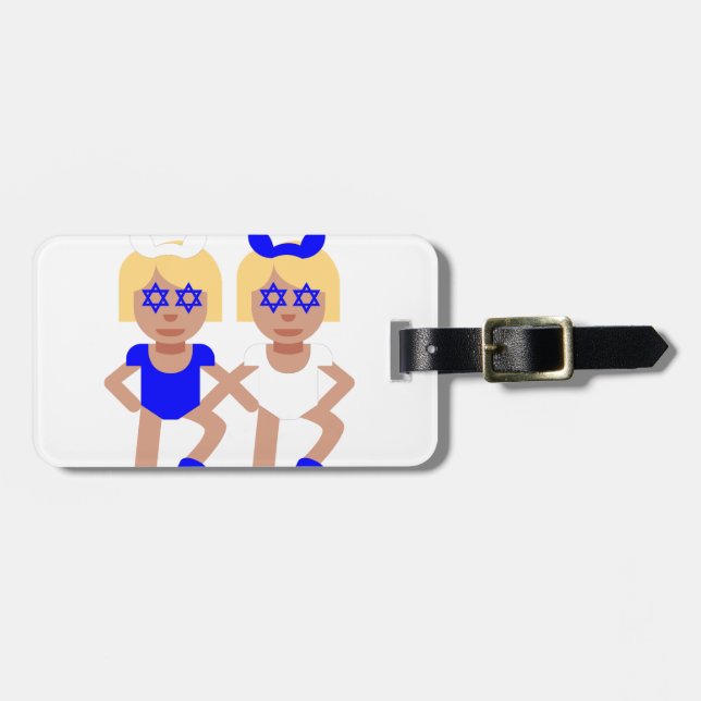 Étiquette À Bagage oreilles de lapin hanoukka (Devant horizontal)