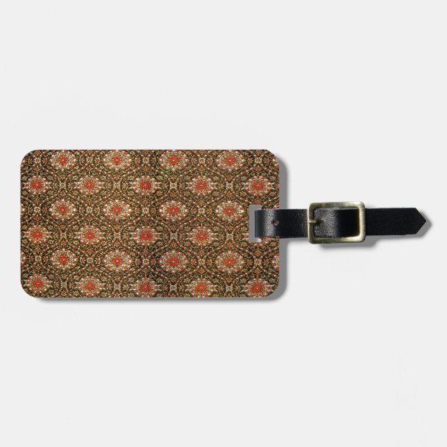 Étiquette À Bagage Oriental Perse , Motif Turc (Devant horizontal)