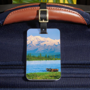 Étiquette À Bagage Orignal dans le lac Wonder