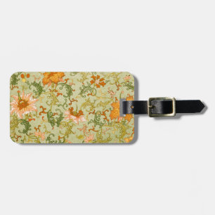 Étiquette À Bagage Ornement Chinois Vintage Fleurs Jones