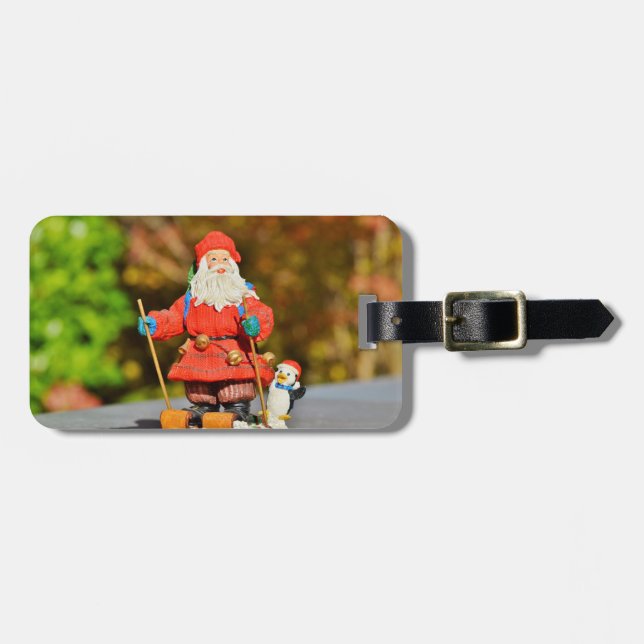 Étiquette À Bagage Ornement du père noël (Devant horizontal)