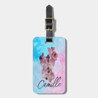 Étiquette À Bagage Orquídea, belleza en cada viaje, personalizado