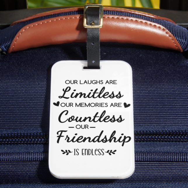 Étiquette À Bagage Our Laughs Are Limitless Friendship Quote (Insitu Rectoal 2)