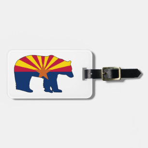 Étiquette À Bagage Ours au drapeau de l'Arizona