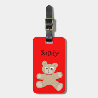 Étiquette À Bagage Ours de nounours original mignon fait sur commande