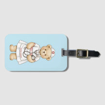 Ours en peluche infirmière personnalisé Nom person