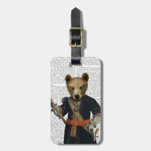 Étiquette À Bagage Ours en Robes Bleues 2