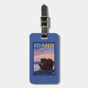 Étiquette À Bagage Ours et affiche de voyage de CubIdahoVintage