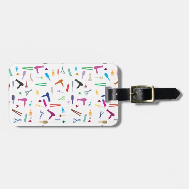 Étiquette À Bagage Outils 2 de coiffures (Devant horizontal)