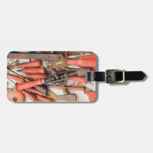 Étiquette À Bagage Outils Outil Russe antique Red Man