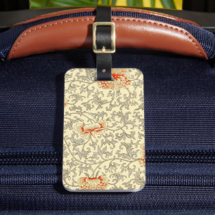 Étiquette À Bagage Owen Jones Motif Ancien : Fleurs de corail Gris