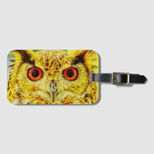 Étiquette À Bagage Owl Art