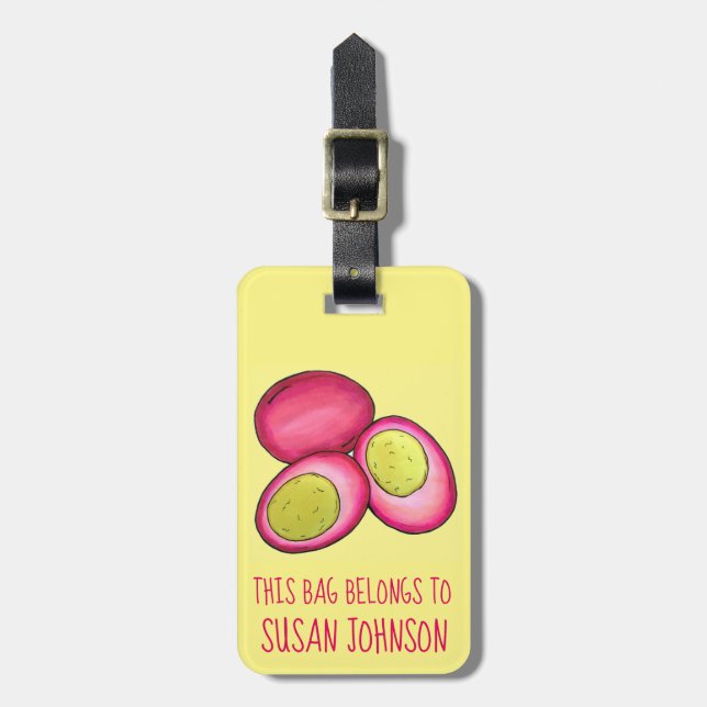 Étiquette À Bagage PA Néerlandais Nourriture Pické Dur Bois de better (Devant Vertical)