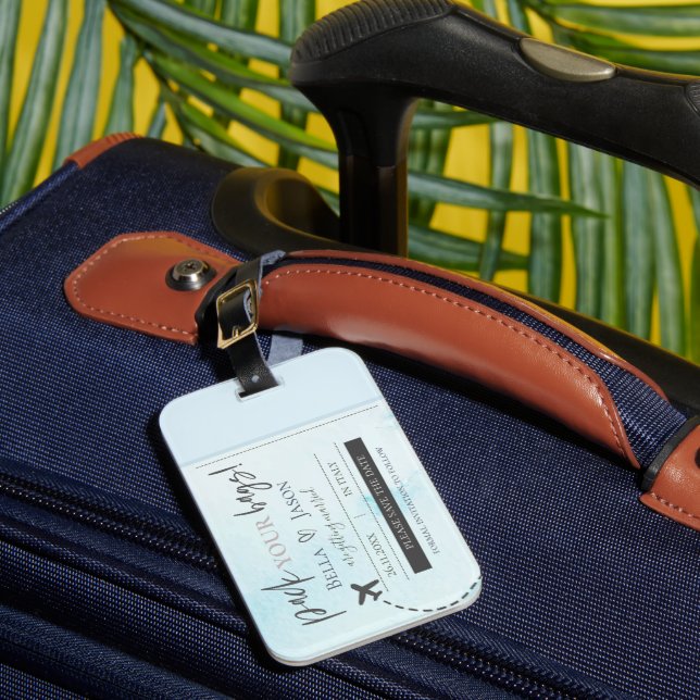 Étiquette À Bagage Pack Bleu Léger Vous Sacs Mariage Enregistrer La D (Insitu Rectoal 1)
