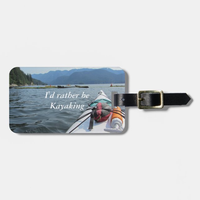 Étiquette À Bagage Pagaie sur l'océan (Devant horizontal)