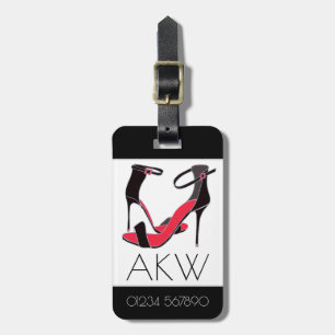 Étiquette À Bagage Paire de chaussures à talons hauts en noir avec mo