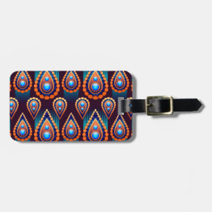 Étiquette À Bagage Paisley Comme Motif de bijoux coloré