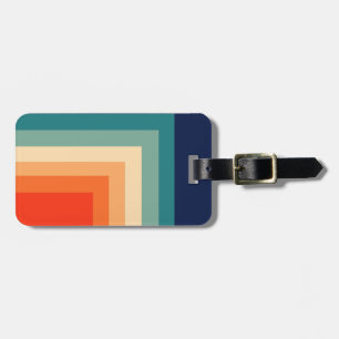 Étiquette À Bagage Palette couleur les années 70 rétro
