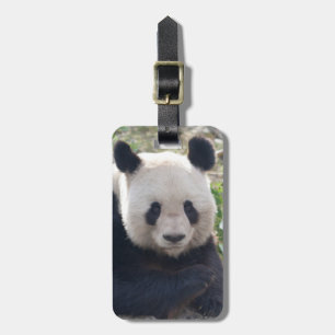 Étiquette À Bagage Panda Géant Amical