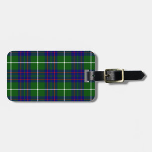 Étiquette À Bagage Panier bleu vert tartan MacIntyre