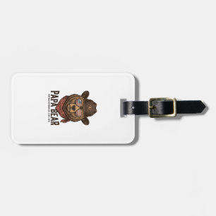 Étiquette À Bagage Papa Bear Cowboy Bear Patriotique Vintage Vector D