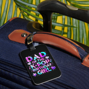 Étiquette À Bagage Papa de la musique coréenne d'anniversaire K-Pop