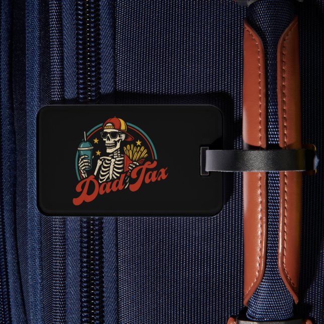 Étiquette À Bagage Papa Impôt S'assurer que ce n'est pas du poison Sq (Verso Insitu 2)