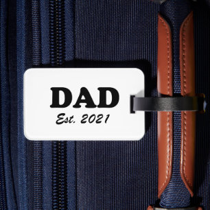 Étiquette À Bagage Papa personnalisé Date établie personnalisée moder