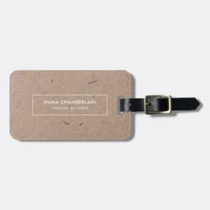 Étiquette À Bagage Papier Kraft Rustique Moderne Minimaliste