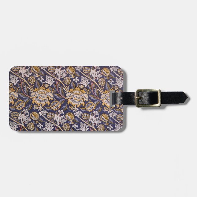 Étiquette À Bagage Papier peint floral Arts & Crafts William Morris W (Devant horizontal)