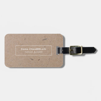 Étiquette À Bagage Papier rustique minimaliste moderne