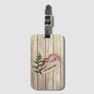 Étiquette À Bagage Papier tordu rustique Peinture à huile de bois Per