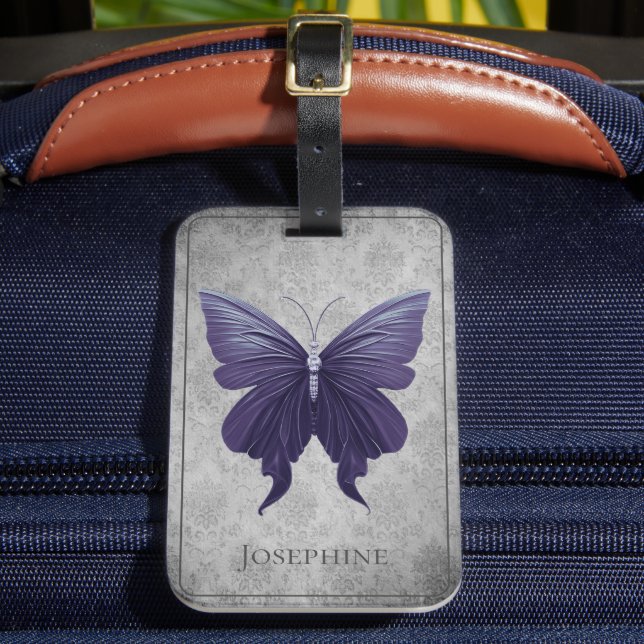 Étiquette À Bagage Papillon à bijoux pourpre (Insitu Rectoal 2)
