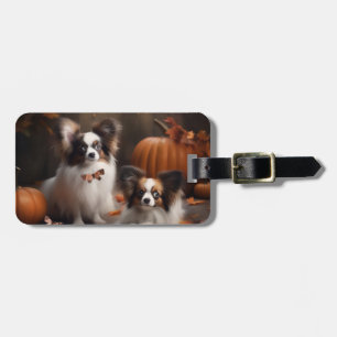 Étiquette À Bagage Papillon Chien de Printemps Délice de Citrouille