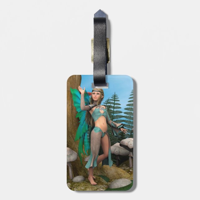 Étiquette À Bagage Papillon de fée (Dos Vertical)