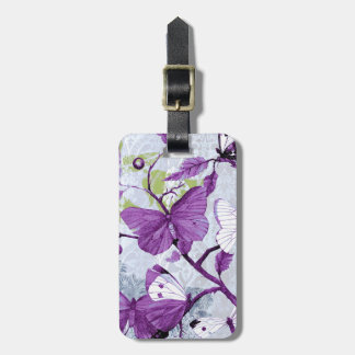 Étiquette À Bagage Papillon mauve