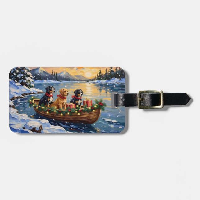 Étiquette À Bagage Papillon Noël Bateau Fêtes (Devant horizontal)