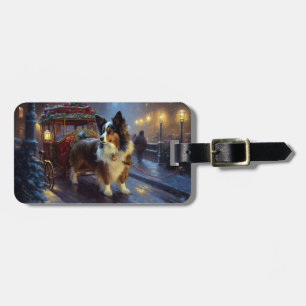 Étiquette À Bagage Papillon Saison des Fêtes de Noël